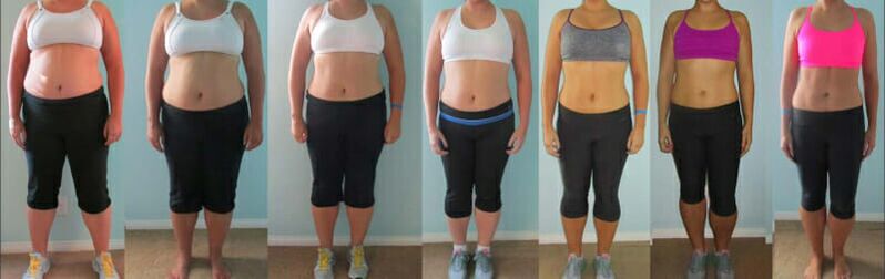 گزارش تصویری از نتایج کاهش وزن برای ایجاد انگیزه