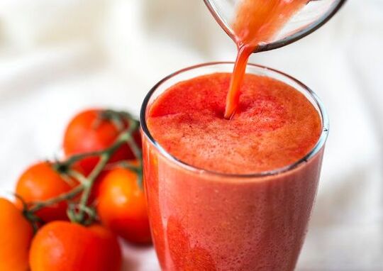 اسموتی گوجه فرنگی برای کاهش وزن