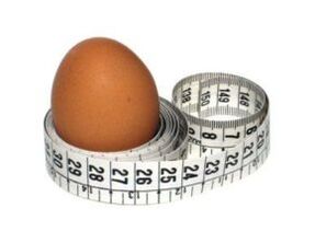 تخم مرغ و سانتی متر برای کاهش وزن