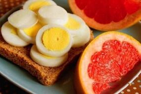 تخم مرغ و گریپ فروت برای کاهش وزن